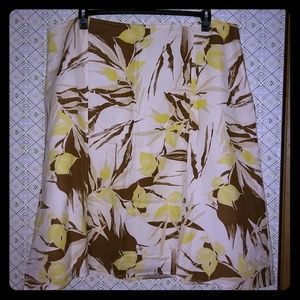 Ashley Stewart Floral Midi Skirt